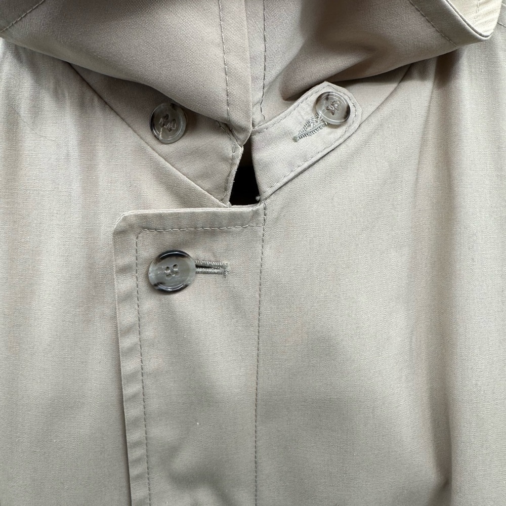 LONDON FOG 42 Men Vintage tan rainproof 60s gorpcore unisex classic trench coat - Picture 9 of 16